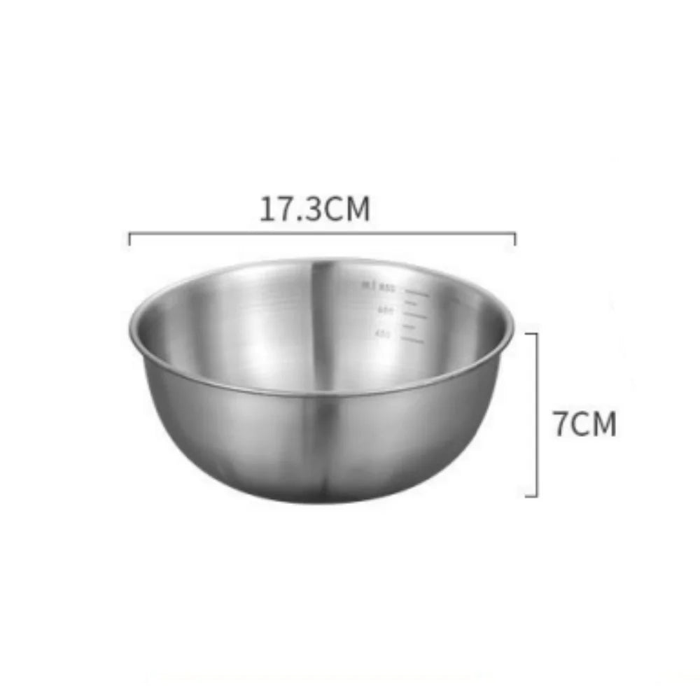 1-3 Stainless Steel Bowl Set with Scale for Cooking