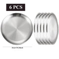 6Pcs Stainless Steel Plate Set BBQ Fried Chicken