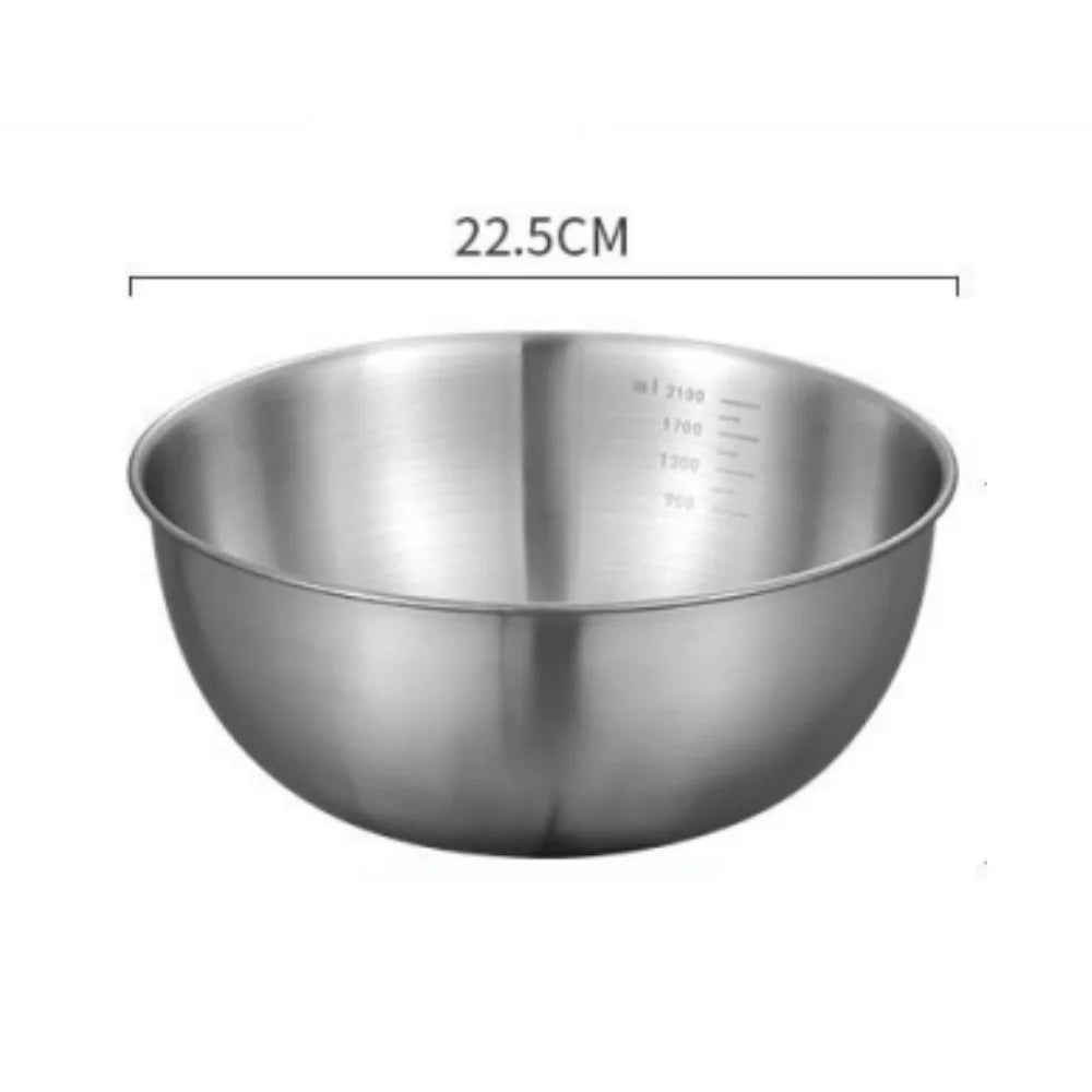 1-3 Stainless Steel Bowl Set with Scale for Cooking